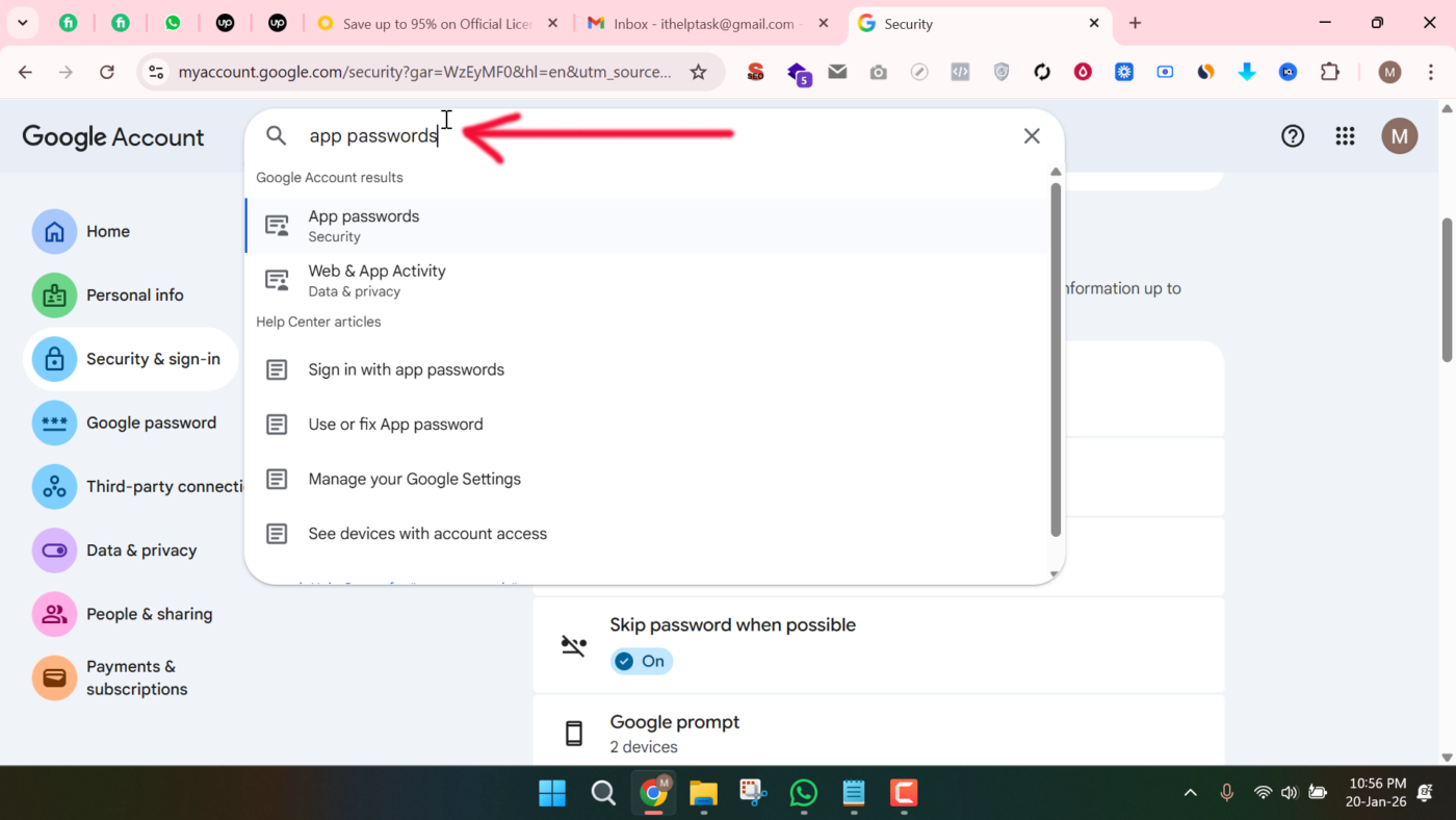 Gmail App Password