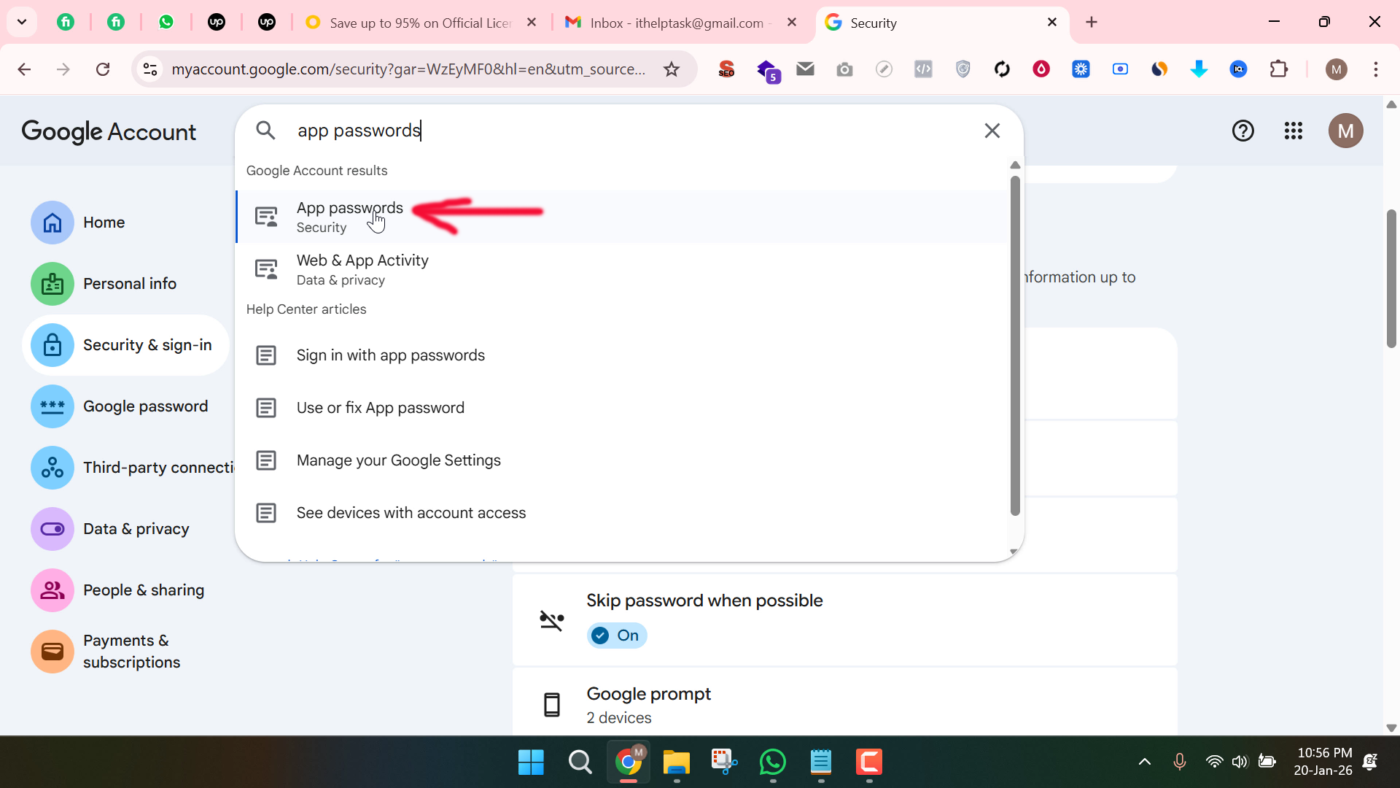 Gmail App Password