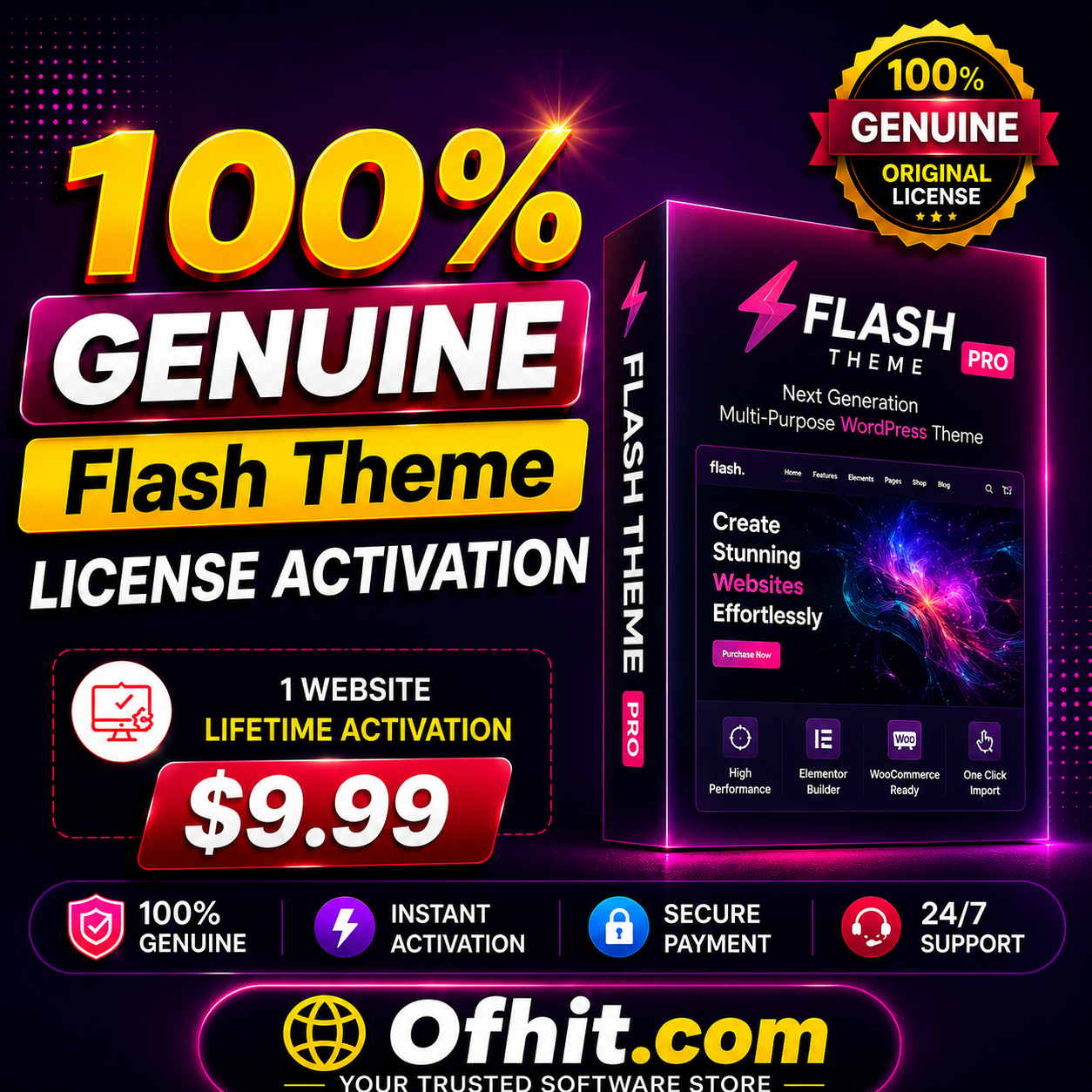 Flash Theme License Key Activation