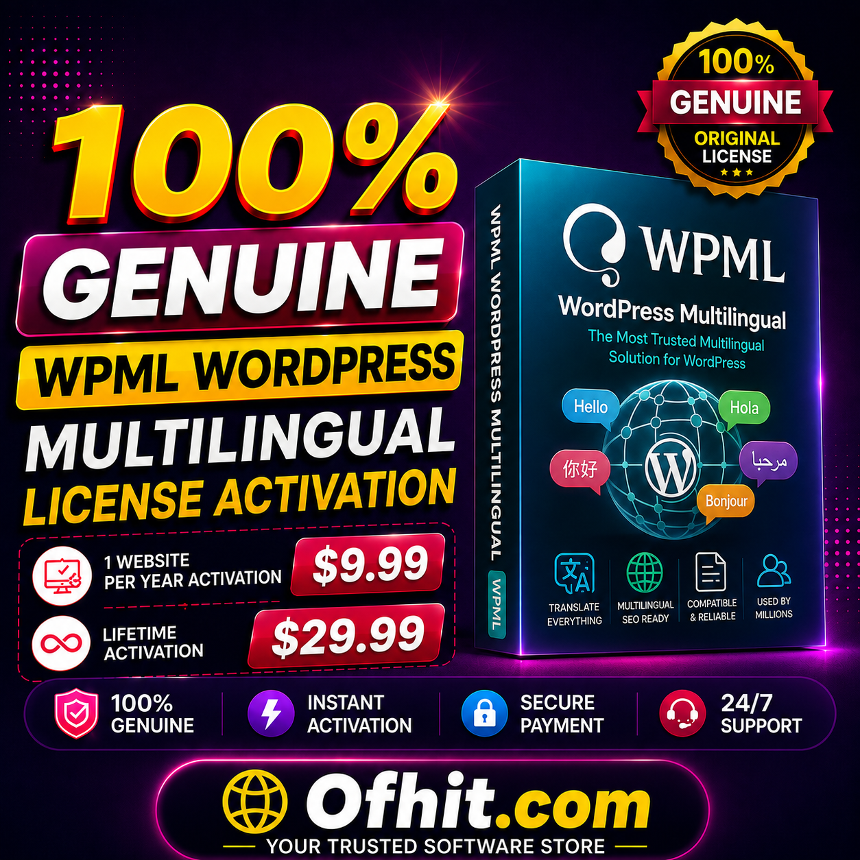 Wpml WordPress Multilingual License Key Activation