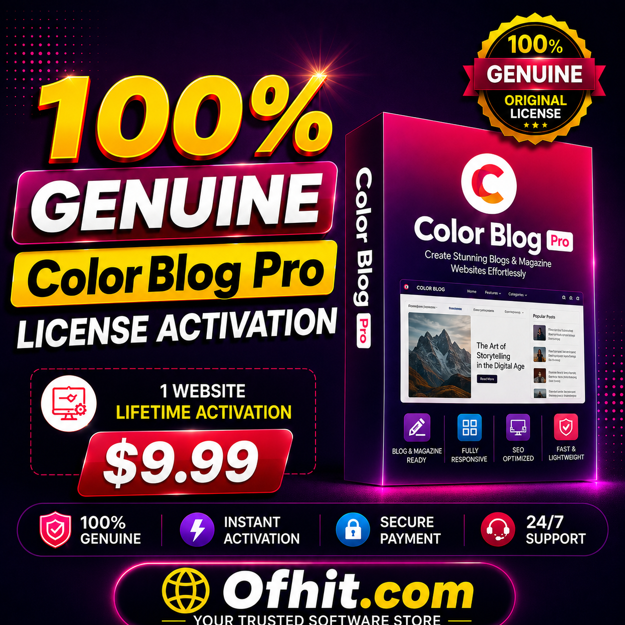 Color Blog Pro License Key Activation